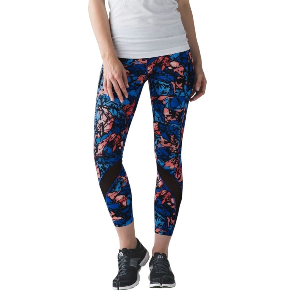 Lululemon Inspire Tight II Paint Storm Harbor Blue Multi | Size 8